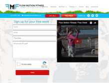 Tablet Screenshot of flow-motion-fitness.com